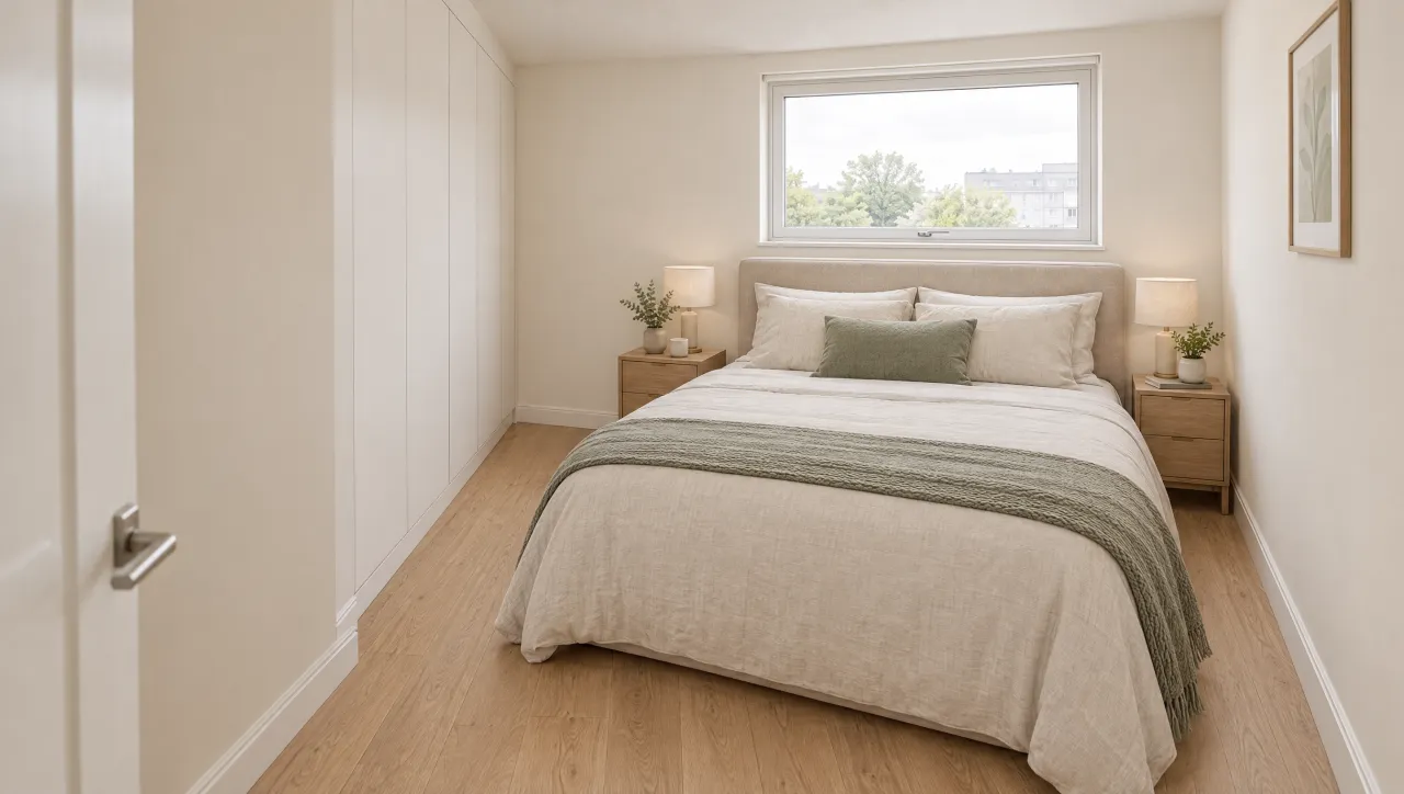 La chambre principale, rendue en photo réaliste